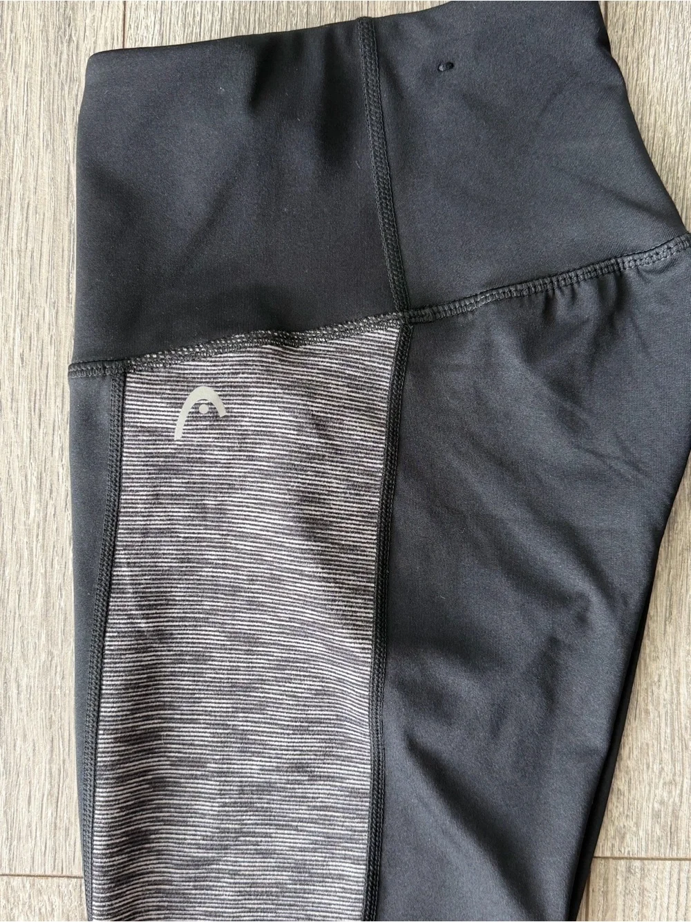 Head Black Leggings w/Gray Side Panels